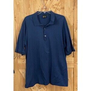 Vintage Bobby Jones Polo Shirt Mens XL Blue Golf Casual Short Sleeve